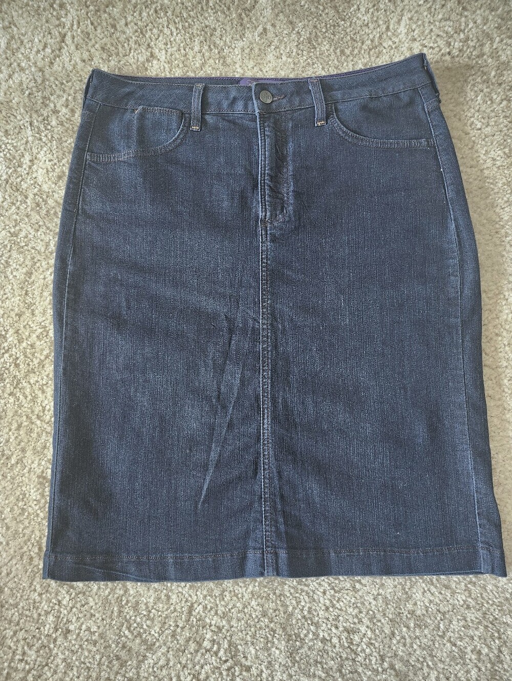 NYD (Not Your Daughters) Dark Blue Denim Pencil Skirt - Classic Women's Skirt